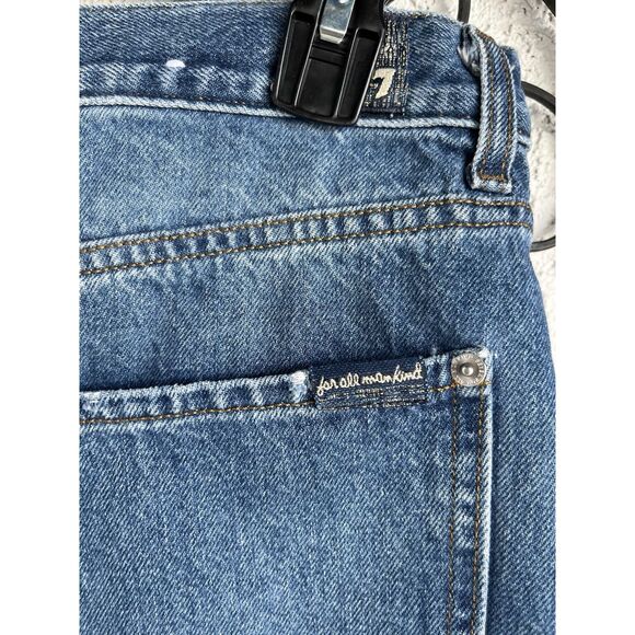 7 For All Mankind Monroe Cutt Off Shorts - Size 30 - Blue - Picture 9 of 12